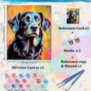 TOCARE Black Labrador Paint by Numbers Kit for Adults, Dog Paint by Number Adult Canvas,Adults' Paint-by-Number Kits for Dog Lovers 16x20inch (Without Framed)