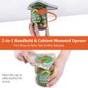 Jar Opener for Weak Hands & Seniors with Arthritis,Handheld&Under-Shelf Twist Off Bottle Caps,One-Handed Lid Open,Patent Unique Kitchen GadgetChristmas Gift for Elderly,Women&Men(Transparent)