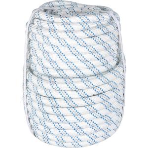 3/4in Braid Polyester Cord Bull Rigging High Force Arborist Line Nylon Rope 150ft White Grey Blue