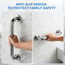 Gotega Shower Grab Bar 2 Pack, Stainless Steel Bathroom Grab Bar Shower Bath Handle Grab Bars for Bathtub Showers 24 Inch