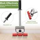 Floor and Wall Roller for Vinyl Flooring,Heavy Duty Adjustable Rollers with Extendable 16" to 27.5" Handle Rubber Nylon Wheels for Linoleum, Carpet, LVP, Veneer and Wall Covering