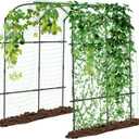DoCred Tall Garden Arch Trellis for Climbing Plants, 87in Tall Metal Plant Support Trellis Archway for Climbing Vine Vegetable/Fruit/Flower Outdoor Yard Lawn Garden Arch Tunnel Trellis