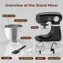 Electactic Stand Mixer With 12 Speed,5.3 Quart Electric Mixer With Tilt Head, Kitchen Mixer for Daily Use with Egg Whisk,Dough Hook,Flat Beater