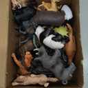 Safari Animals Figures Toys, Realistic Wild Zoo Animal Figurines, Plastic African Jungle Animals Playset for Kids Toddlers, 21Pcs Safari Toys Birthday Gifts for Boys Girls