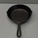 Lodge 8 Inch Cast Iron Pre-Seasoned Skillet  Signature Teardrop Handle - Use in the Oven, on the Stove, on the Grill, or Over a Campfire, Black