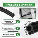 31.4Ft Car Door Seal Strip Universal Self-Adhesive Thickened Rubber Weather Stripping for Soundproofing, Waterproof &Dust Protection, Large Auto Door Edge Trim Seal Gasket for Truck, SUV, RV