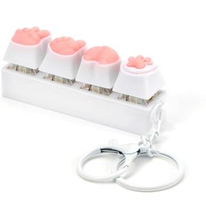 Keyboard Fidget Toy, Fidget Keyboard Keychain Clicker Fidget Toys Keyboard Fidgets for Adults Stress Relief Anxiety Sensory Fidget Toys 4 in 1 Keyboard Clicking Fidget Clicker