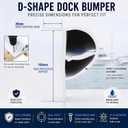 DaisyInner Dock Edging Coil 20 ft D Dock Bumper PVC Boat Bumper Guard Coil Marine Protection for Boats Freshwater & Saltwater Use