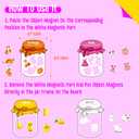 12 Pieces Magnetic Color Sorting Toys, 60 Color Magnets Educational Refrigerator Whiteboard for Baby Toddlers Kids Magnets