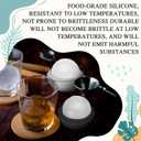 Vesici 10 Pcs Ice Ball Molds 2 Soccer Ball Whiskey Cocktails Silicone Sphere Ice Molds with Lids Round Maker for Chilling Beverages Drinks and Bourbon(Fresh Color)