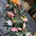 Flower Garland Decorations, 6.07Ft Pink Floral Rose Garland, Artificial Eucalyptus Greenery Vines with Flowers for Wedding Table Runner Centerpieces Backdrop Room Decor (Pink)