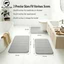 Memory Foam Bath Mat Set 3 PieceSuper Soft Absorbent Bathroom Rug Non Slip, Quick Dry,Machine Wash, Perfect Plush Bathroom Rugs,Home Decor Accessories,Grey