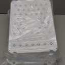 Sywhitta 4-Tier Plastic Rolling Utility Cart with Handle, Multi-Functional Storage Trolley for Office, Living Room, Kitchen, Movable Storage Organizer with Wheels, White