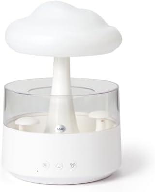 Cloud Raindrop 300ml Aroma Diffuser,Aromatherapy Fragrance Mist Evaporator,Essential Oil Ultrasonic Humidifier for Home Bedroom Office, with Multiple Light Setting ，Auto Shut-Off (White)
