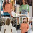 Huukeay 3 Pack Women's Half Sleeve T-Shirts, Crew Neck Elbow Length Tops Loose Casual Basic Tees Summer Tunic Tops (XL)
