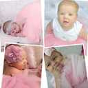 Baby Girls Soft Fluffy Tutu Skirt with Diaper Cover, Tulle Dress Skirt 3 Layers Soft for Newborn,Toddler (Pink, S)