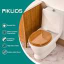 Toilet Seat, Solid Wood, Bamboo, High Gloss Finis, PIKLiDS (Round)