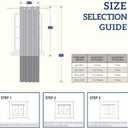 Set of 2 Chiffon Ombre Sheer Curtains, Gradient Window Curtain Panels Drapes, Grommet Top Semi Sheer, Voile Window Treatment for Girls Bedroom, Living Room, Patio Door, 52 x 63 in, Navy Blue