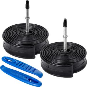 YUNSCM 2-PCS 700C Bike Tubes 700x18C/23C/25C FV48mm Presta Valve 18/25-622 700C Bicycle Inner Tubes Compatible with 700x18C 700x23C 700x25C Bike Bicycle Tire Tubes