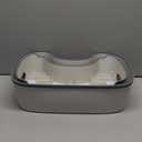 MR.SIGA Toilet Stool Squat Adult, Bathroom Stool Heavy Duty, Anti Slip Toilet Step for Bathroom, Toddler Step Stool for Kids, Off-White & Dark Gray