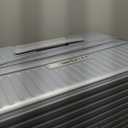 Large Checked Luggage 28 Inch Hard Shell Suitcases, Expandable Travel Luggage Lightweight Check In Luggage with Spinner Wheels Cup Holder Charger Built in, Silver