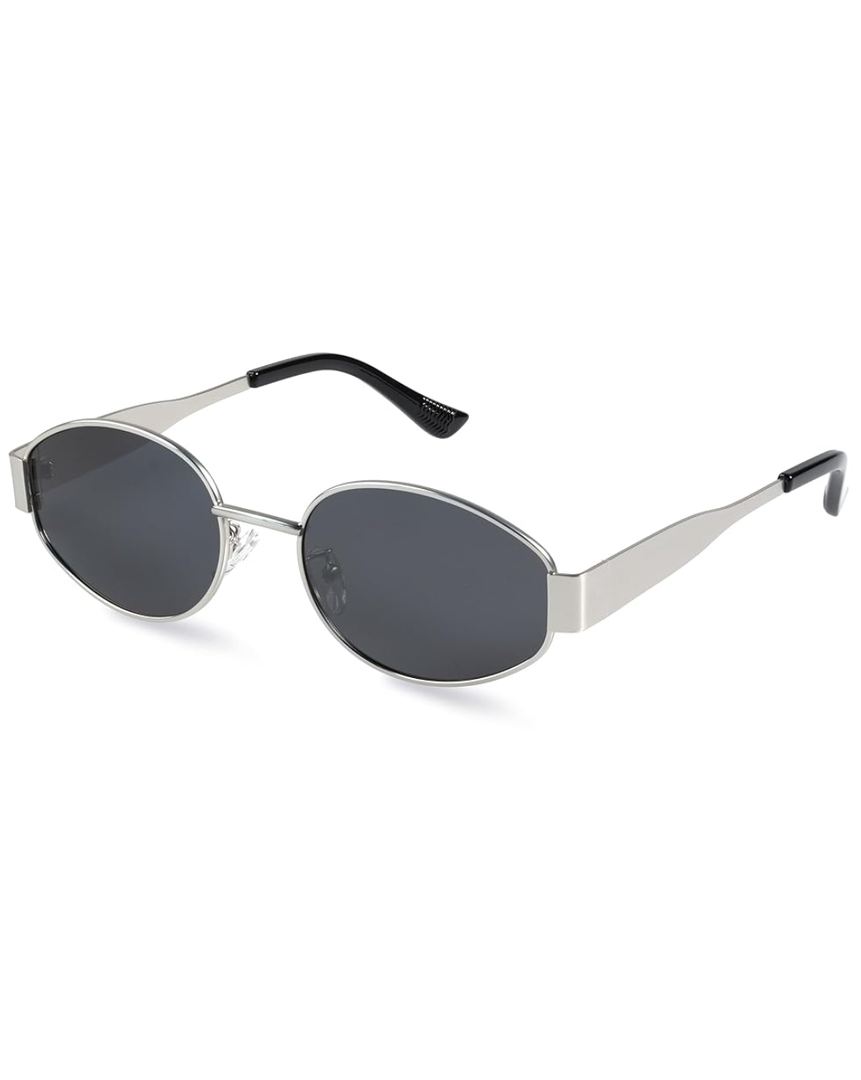 Livho Retro Polarized Sunglasses - UV400 Protection, Oval Shape, Metal Frames - Matching Soft Case Inlcuded
