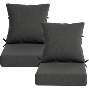 Luxury Outdoor Chair Cushions 2 Set, 22x24x6 Inch (Olefin & 30D)
