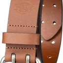 Dickies Men's Double Prong Leather Work Belt  Fully Adjustable, Regular & Big and Tall Sizes (34, Tan)