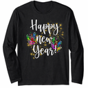 Happy New Year Day Eve Party Fireworks Confetti Costume fun Sweatshirt. Size XL