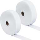 CRASPIRE 2 Rolls Jelly Roll Batting Strip Jellyroll Rug Cotton Blend Fabric Strips 72 Yards x 2 1/4 Inch White Cloth Upholstery Punched Quilt Strip for Braided Throw Quilts Needle DIY Sewing Projects (36.09 yard x 2.2 inch(33m x 5.6cm))