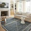 Loloi II Fabian Collection FAB-01 Denim/ Charcoal 7'-10" x 7'-10" Area Rug