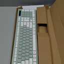 Wireless Keyboard and Mouse Combo, Full Sized Wireless Keyboard and Adjustable DPI Mouse, 2.4GHz USB Receiver, Silent Keyboard and Mouse for PC, Windows, MAC, Desktop, Laptop (Avocado Green)