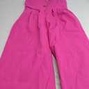 KANSOON Jumpsuits for Women Strapless Tube Top Wide Leg Long Pants Buttons Sexy One Piece Dressy Outfits (Rose, XL)