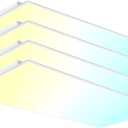 4 Pack 2x4 LED Flat Panel Light LED Drop Ceiling Light Fixture, 5 CCT 3000K-6500K Adjustable & 5 Wattage 30-72W Selectable Recessed Back-Lit Fixture for Office, ETL Listed