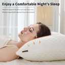 DAYLUCK Cooling Bed Pillows for Sleeping 2 Pack, Standard/Queen Size Set of 2, Firm and Soft Adjustable Shredded Memory Foam Pillows for Side Back Stomach Sleepers, Neck Pain Relief (White)