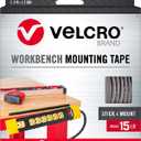 Velcro Brand Workbench Foam Mounting Tape with Snap Locking | Garage Organization Indoor or Outdoor | 10ft Total, 5ft Closure, 1/2" Wide, Black