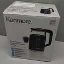 Kenmore Electric Kettle - 1.7 Liter Cordless Digital Chauffe-eau, Instant Pot Tea Kettle, Preset Temperature Control, Automatic Shut- Off, Cool Touch, Hot Water Boiling Heater, Black