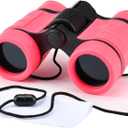 Syxspecial Kids Binoculars, Toy for Kids 3-12 Years Boys and Girls for Bird Watching, Educational Insights, Camping, Science, Detective (PINK)