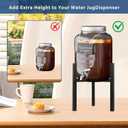 Beverage Water Jug Stand Adjustable 7-12.6 IN - Drink Dispenser Stand Only, Fit 3-5 Gallon Water Jug Holder Container - Portable Drink Stand