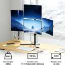 Pholiten Quad Monitor Freestanding Mount for 13-32 Inch Screens | Fully Adjustable 4 Monitor Stand with Base,Swivel, Tilt, Rotation,75 * 75MM/100 * 100MM Vesa Stand, Max Load 22lbs