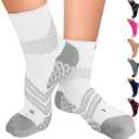 TechWare Pro Plantar Fasciitis Socks – Cushion Ankle Compression Socks Women & Men. Achilles Tendonitis Brace & Arch Support, XL