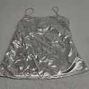 Women's Metallic Shiny Halloween Party Sleeveless Slim Fit Holographic Cami Top XL