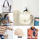 12 Pcs Purse Hanger Hook Acrylic Black and White Bag Tie Handbag Belt Hanger Closet Organizer Storage Handbags Tote Holder for Storing Handbags Satchels