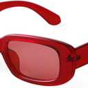 ADE WU Rectangle Sunglasses for Women Men Retro 90s Trendy Narrow Rectangular Sun Glasses Fashion Y2K Unisex Stylish