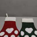 HiPeep Christmas Stockings 2 Pack, 18 Inch Large Family Christmas Stocking, Red and Green Dog Paw Pattern Xmas Stocking for Fireplace,Christmas Decorations
