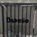 Babelio Baby Gate for Stairs, Kitchen & Doorways, No Bottom Bar| One-Handed Operation| Auto-Close| Hardware Mount (Drill Needed) Safety Dog/Pet Gate (Black - B17, 26-43" W, 28" H)