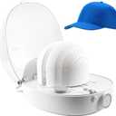 Hat Cleaner, Automatic Hat Steam Cleaner, Hat Shaper, All in One Hat Care Machine, Steam Cleaning & Ironing and Fast Drying for Baseball Caps, Bucket Hats, Felt Hats (Light White)