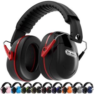 Dr.meter Ear Protection Ear Muffs, 31dB Noise Reduction Safety Earmuffs with Adjustable Headband for Adults Kids Autism Sensory Hearing Protection, Earmuff for Range Mowing, Hunting, Monster Jam