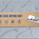Quick Dry Stone Drying Mat for Kitchen Counter, Water-Absorbent Diatomaceous Dish Drying Mats, Multi-Purpose Stone Drying Tray for Cups Dishes Bottles, Ash-Marble