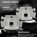 cciyu Front Left & Right Disc Brake Calipers w/Bracket 18B4939 18B4938
